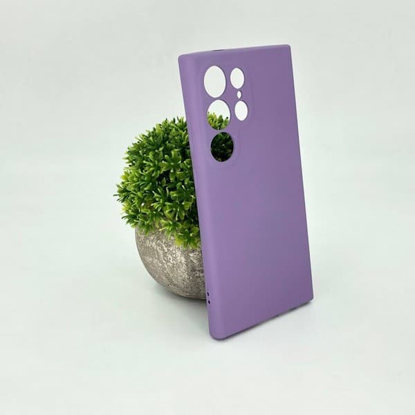 Чехол силиконовый Silicone Cover для Samsung S24 Ultra лавандовый