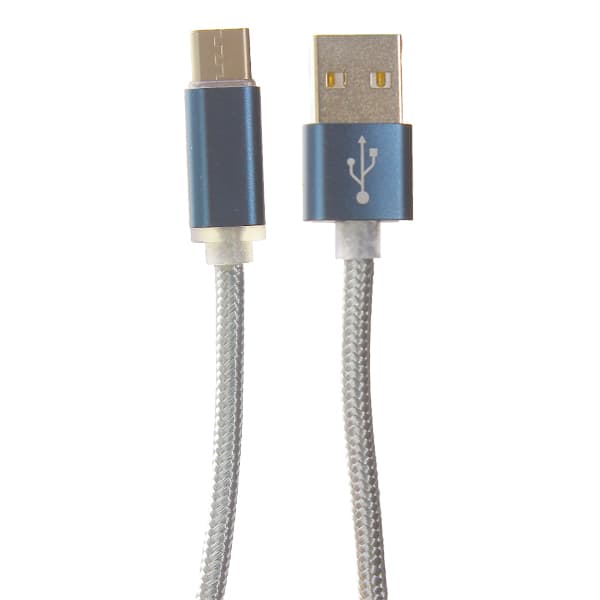 Дата-кабель USB COTECi M20 TYPE-C Nylon CS2128-GC (1.2m) Графитовый