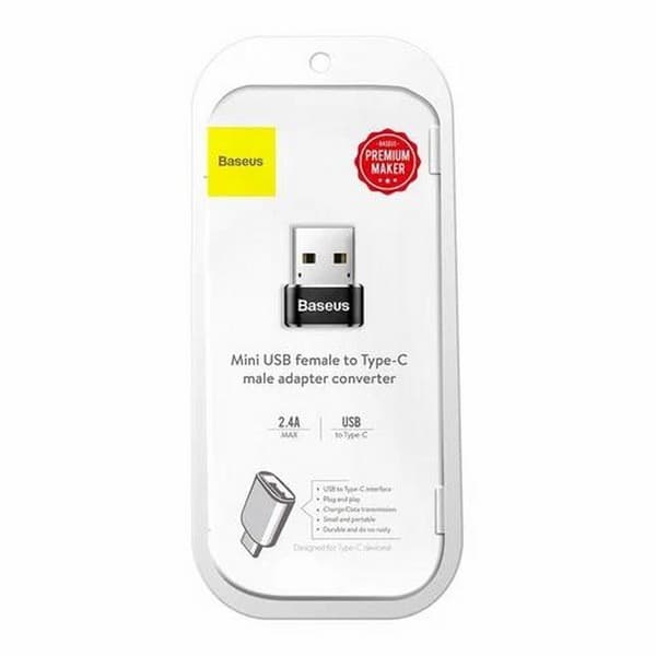 Адаптер Baseus Mini Type-C female to USB male adapter (CAAOTG-01)