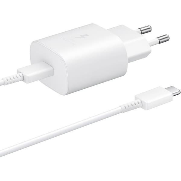Сетевое зарядное устройство Samsung EP-TA800 25W Type-C White с кабелем