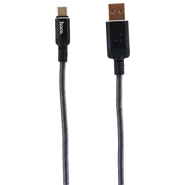 Дата-кабель USB Hoco U63 Spirit charging data cable for Type-C (1.2м) (2.4A) Черный