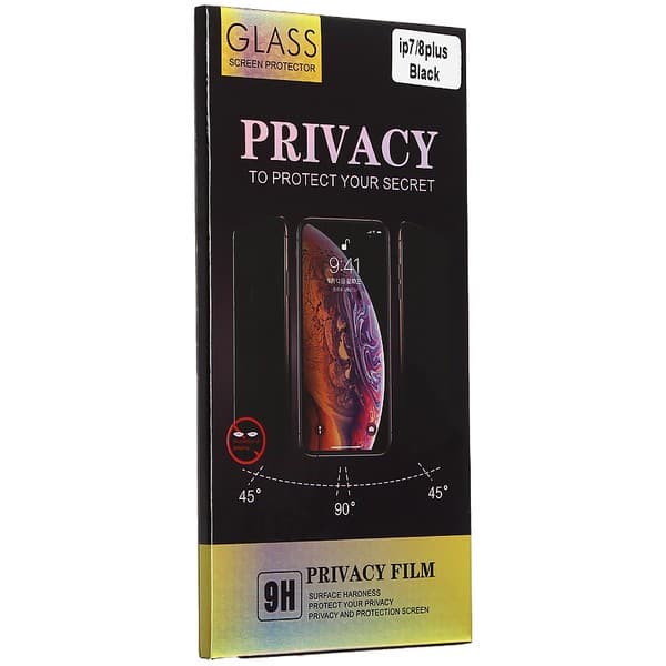 Стекло защитное MItrifON 5D Privacy Series Антишпион Твердость 9H для iPhone 8 Plus/ 7 Plus (5.5") Black