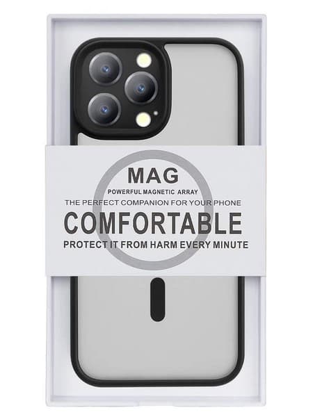 Чехол-накладка Dfans design cover matte smooth+magsafe для Iphone 14 pro max (6.7") Black