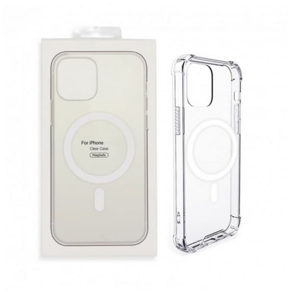 Чехол пластиковый Magnetic для iPhone 12/ 12 Pro (6.1") Прозрачный