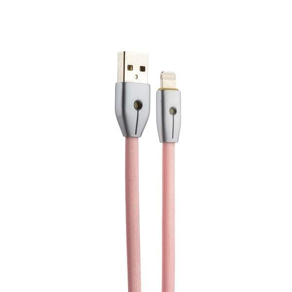 Дата-кабель USB Remax Knight Cable (RC-043i) LIGHTNING плоский 2.1A fast charging (1.0 м) Розовый
