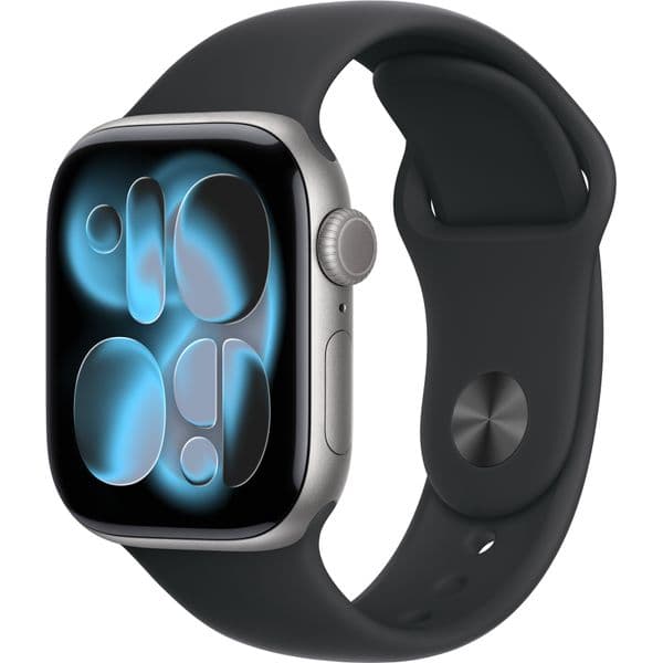Apple Watch Series 11, 42 mm, Space Gray Aluminium Black Sport Band SM/ML