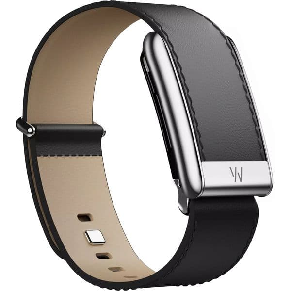 Кожаный люксовый ремешок Whoop LeatherLuxe Straight 5.0 Black/Cream with Titanium