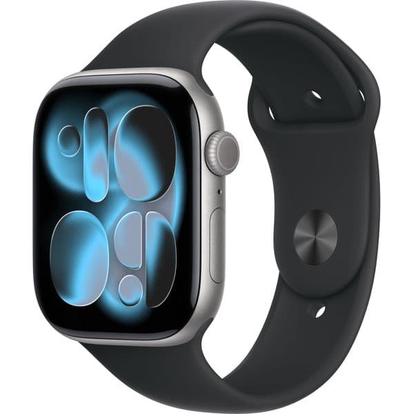 Apple Watch Series 11, 46 mm, Space Gray Aluminium Black Sport Band SM/ML