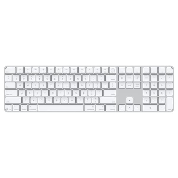 Беспроводная клавиатура Apple Magic Keyboard with Touch ID and Numeric Keypad US (USB-C) White MXK73