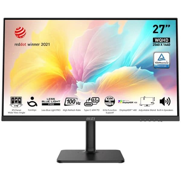 MSI Modern MD272QXP 27" Black 1ms HDMI, DisplayPort, USB Type-C