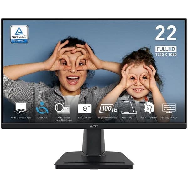MSI PRO MP225V 21.4" Black 4ms VGA, HDMI