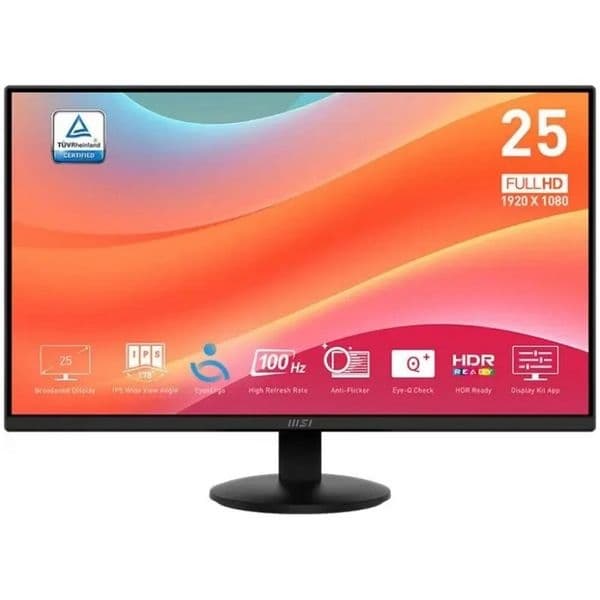 MSI PRO MP252L 24.5" Black 1ms HDMI, DisplayPort