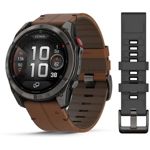 Garmin Fenix 8 Pro 51mm Amoled Sapphire Titanium Carbon Grey Chestnut Leather 010-03199-40