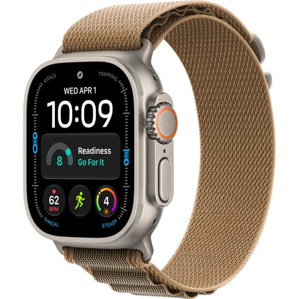 Apple Watch Ultra 4 49mm GPS + Cellular Natural Titanium Case with Desert Alpine Loop S/M/L