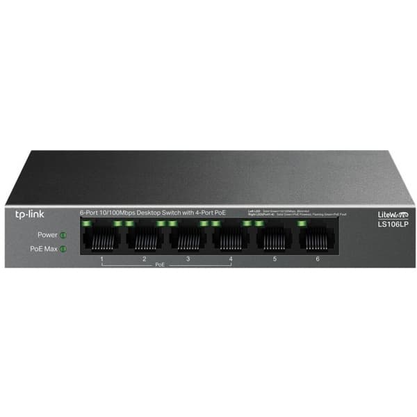 Коммутатор TP-Link LS106LP 6 ports 10/100Mbps PoE