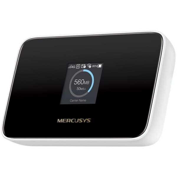 Модем Mercusys MT115 4G/LTE Wi-Fi 802.11n Wi-Fi 287Мбит/с, 4G LTE 150Мбит/с, UL 50Мбит/с, 2,4 ГГц чёрный