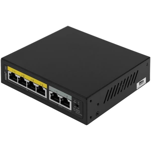 Коммутатор Netis P106C (L2) 6x100Мбит/с 4PoE+60W неуправляемый