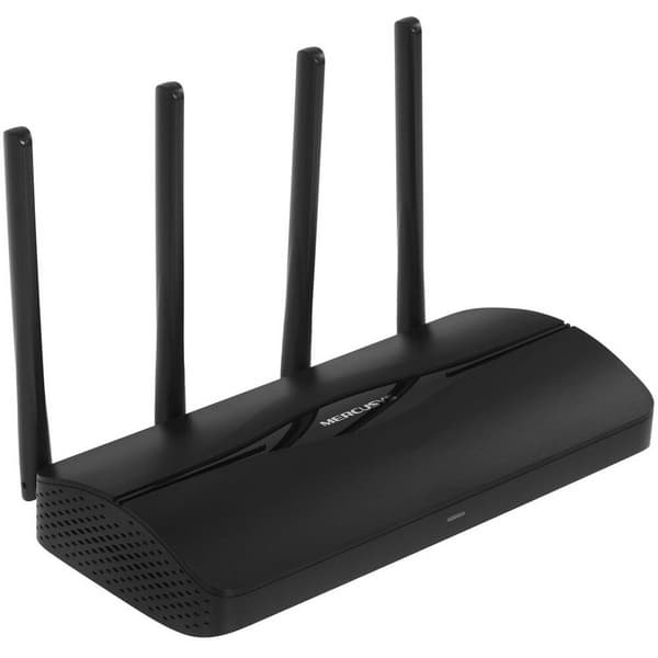 Беспроводной маршрутизатор Mercusys MR27BE, Wi-Fi 7 802.11be 3568Мбит/с, 2.4+5ГГц, 3xGLAN, 1xGWAN чёрный