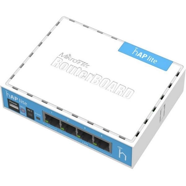 Беспроводной маршрутизатор MikroTik hAP lite RB941-2nD 802.11n 300Mbps 4xLAN