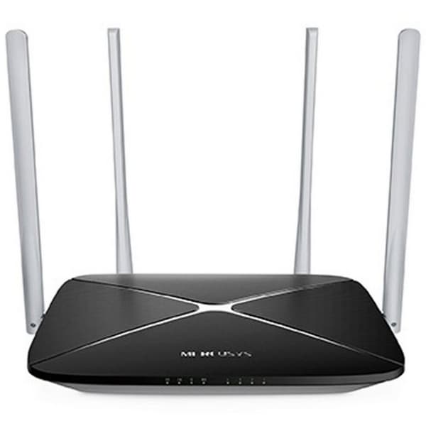 Беспроводной маршрутизатор Mercusys AC12, Wi-Fi 5 802.11ac 1167Мбит/с, 2.4+5ГГц, 4xLAN, 1xWAN чёрный