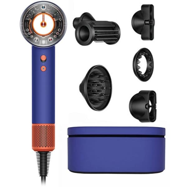 Фен Dyson Supersonic Nural Straight+Wavy HD16 Vinca Blue Topaz с кейсом