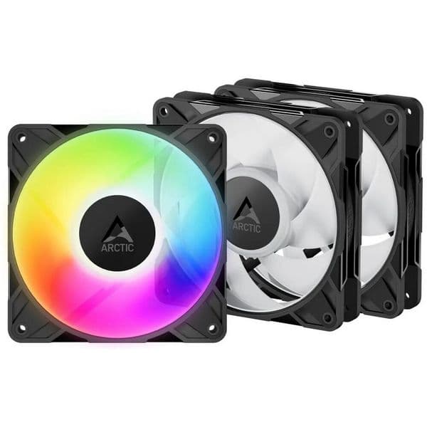 Вентилятор 120мм Arctic Cooling P12 Pro A-RGB LN PWM 3-Pack ( ACFAN00347A ) Black Ret