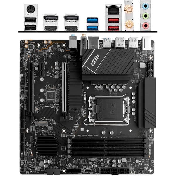 Материнская плата MSI B760 LGA1700 DDR4 ( Pro B760M-A WiFi DDR4 ) mATX, Ret