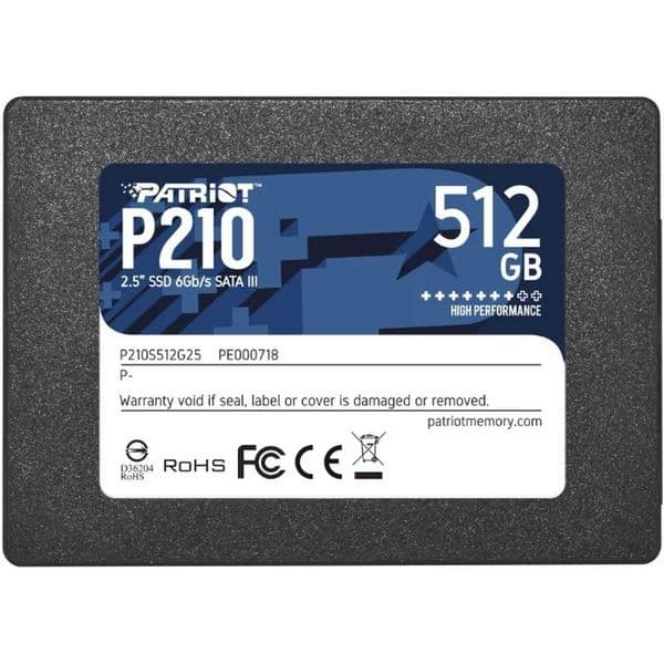 Накопитель 2.5" SSD SATA3 512Гб Patriot Memory P210 ( P210S512G25 )