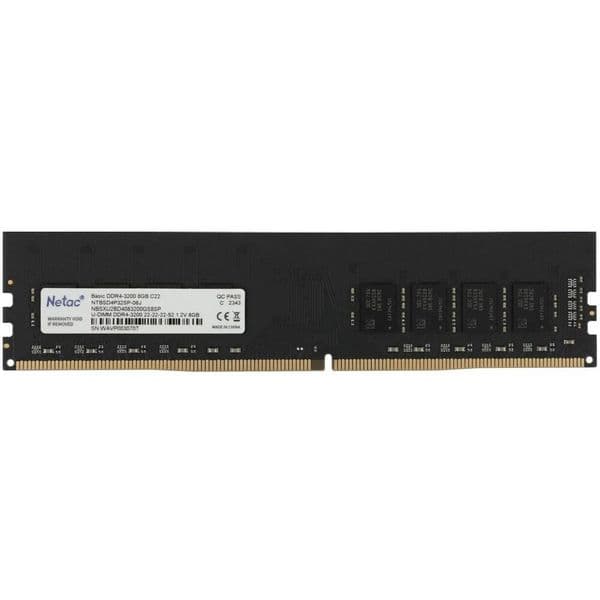 Модуль памяти DDR4 8Gb PC-25600 3200MHz Netac ( NTBSD4P32SP-08J )