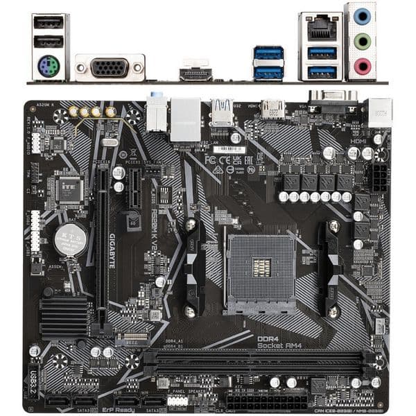 Материнская плата Gigabyte AMD A520 AM4 DDR4 ( AA520M K V2 ) mATX, Ret