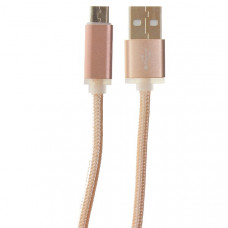 USB дата-кабель COTEetCI M23 NYLON MircoUSB CS2131-MRG (0.2m) Розовое золото
