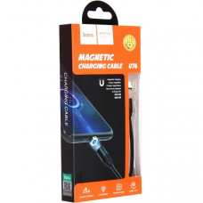 USB дата-кабель Hoco U76 Magnetic charging data cable for MicroUSB (1.2м) (2.4A) Черный