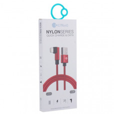 USB дата-кабель COTEetCI M47 L NYLON series Lightning cable QUICK CHARGE CS2161-RD (1.2 м) 2.4А Красный
