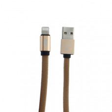USB дата-кабель BoraSCO B-34449 в нейлоновой оплетке 3A Lightning (1.0 м) Золотой