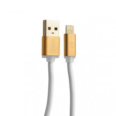 USB дата-кабель COTEetCI M6 Lightning cable Aluminum series (3.0 м) - CS2077-3M-GD Белый, золотистый наконечник