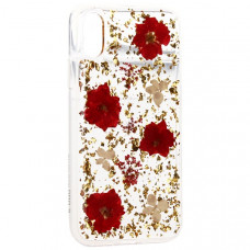 Чехол-накладка силиконовая K-Doo Flowers TPU+Dried Flowers+Lucite для Iphone XS/ X (5.8