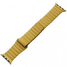 Ремешок кожаный COTEetCI W7 Leather Magnet Band (WH5205-ML) для Apple Watch 40мм/ 38мм Лимонный