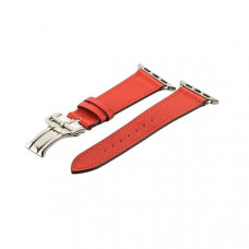 Ремешок кожаный COTEetCI W16 Fashion LEATHER застёжка «бабочка» (WH5223-RD-42) для Apple Watch 44мм/ 42мм Красный