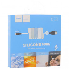 USB дата-кабель Hoco X21 Silicone Type-C (1.2 м) Black & White
