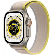 Apple Watch Ultra GPS + Cellular, 49mm Titanium Case with Yellow/Beige Trail Loop (желтый/бежевый)