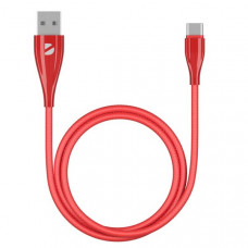 USB дата-кабель Deppa D-72290 USB - Type-C Ceramic (1.0м) Красный