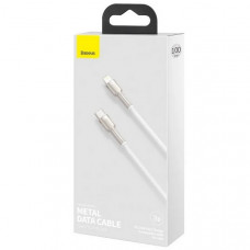 USB дата-кабель Baseus Cafule Series Metal Data Cable Type-C to Lightning 20W (CATLJK-A02) 1.0 м Белый