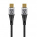 USB дата-кабель Deppa Crystal USB-C - USB-C 60W D-72502 (1м) Черный