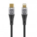 USB дата-кабель Deppa Crystal USB-C - Lightning D-72503 (1м) Черный