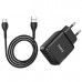Адаптер питания Hoco N7 Speedy dual port charger с кабелем Type-C (2USB: 5V max 2.1A) Черный