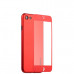 Чехол-накладка супертонкая Coblue Slim Series PP Case & Glass (2в1) для iPhone SE (2020г.)/ 8/ 7 (4.7) Красный