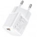 Адаптер питания Hoco N10 Starter single port PD20W+QC3.0 charger (USB-C: 5V max 3.1A/ 20Вт) Белый