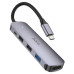 Переходник Hoco HB27 Type-C multifunction adapter PD, USB3.0, 2хUSB2.0, HDMI, 4К при 30 Гц, 60W, для MacBook Графитовый Переходник Hoco HB27 Type-C multifunction adapter PD, USB3.0, 2хUSB2.0, HDMI, 4К при 30 Гц, 60W, для MacBook Графитовый