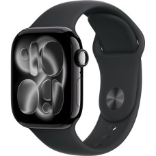 Apple Watch Series 11, 42 mm, Jet Black Aluminium Black Sport Band SM/ML