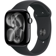 Apple Watch Series 11, 46 mm, Jet Black Aluminium Black Sport Band SM/ML